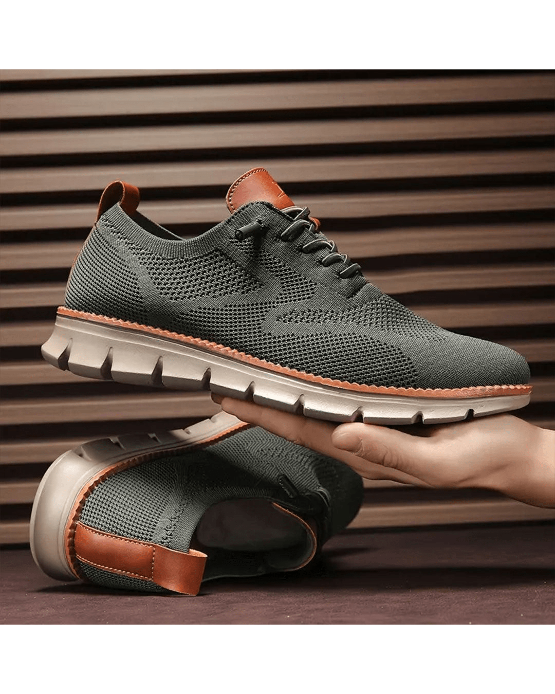 Lars | Sneakers Herr med mesh och modern design