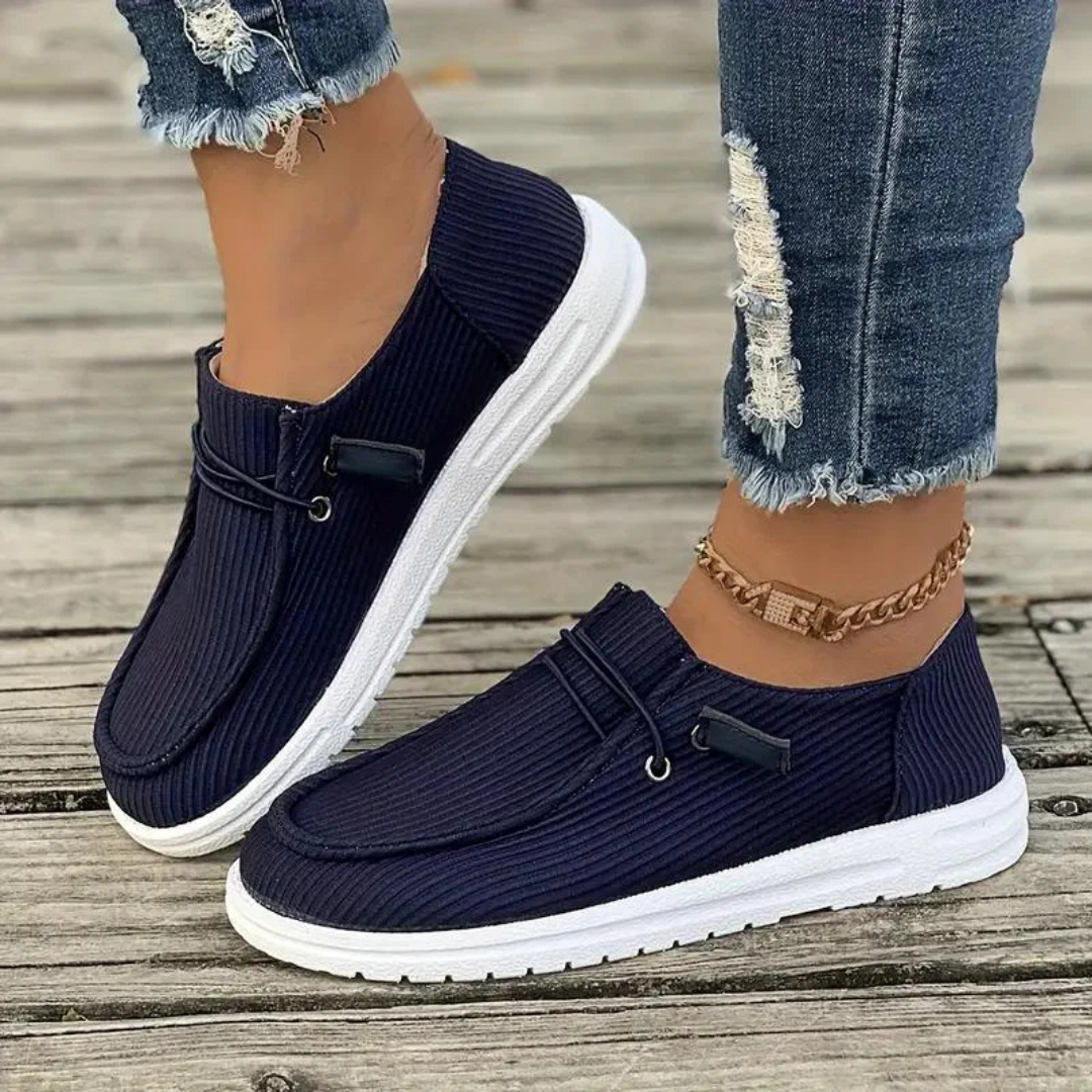 Slip-on platta sommarskor för kvinnor