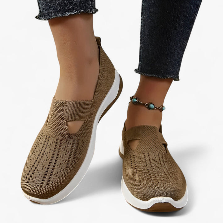 Dam slip-on andningsbara stötdämpande fritidsskor