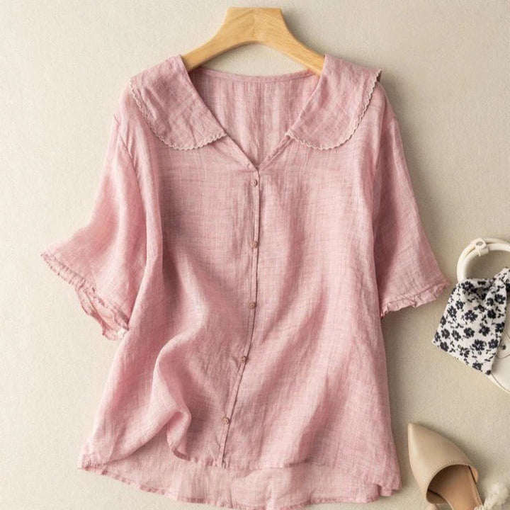 Damblus med vintageknappar