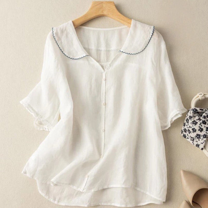 Damblus med vintageknappar