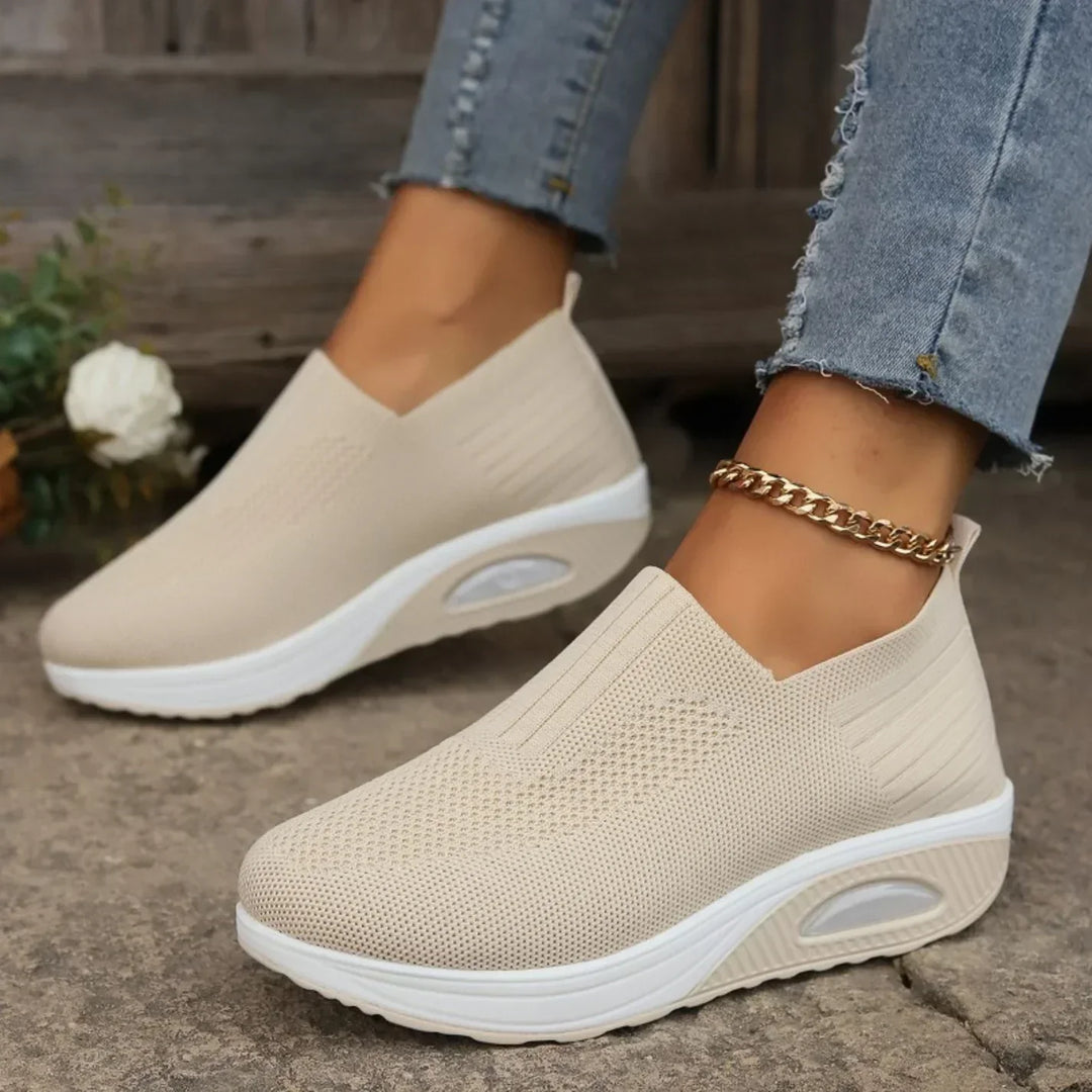 Ortopediska, vadderade, casual sneakers för kvinnor