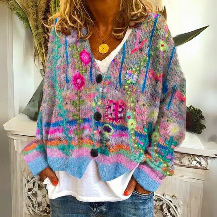 Rut | Västdam med blommigt broderi i bohostil