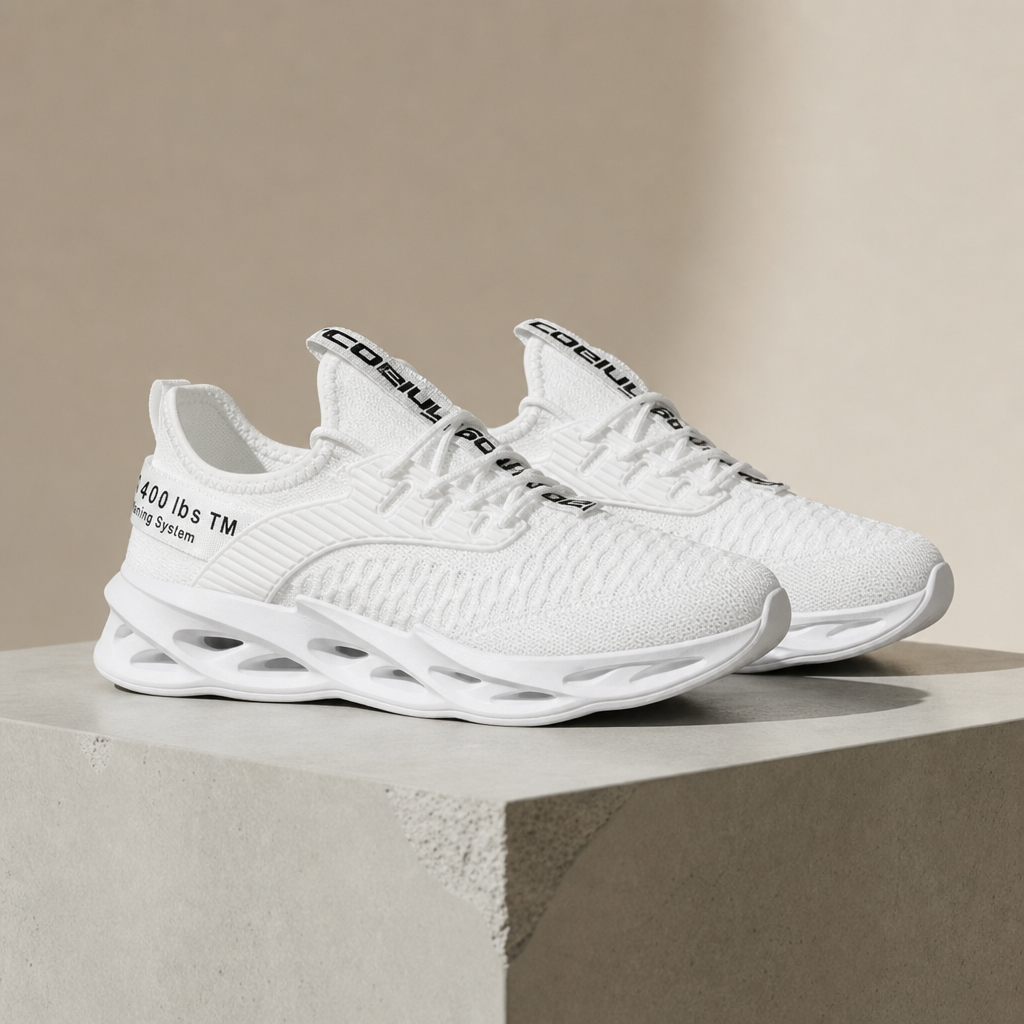 Gustav | Sneakers Herr med stickad ovandel och flexibel sula