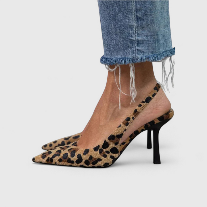 Ortopediska slingback-höga klackar för kvinnor