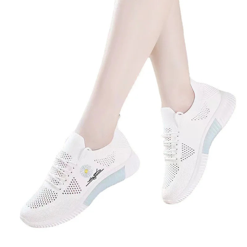 Ortopediska dämpade sneakers med mesh för kvinnor