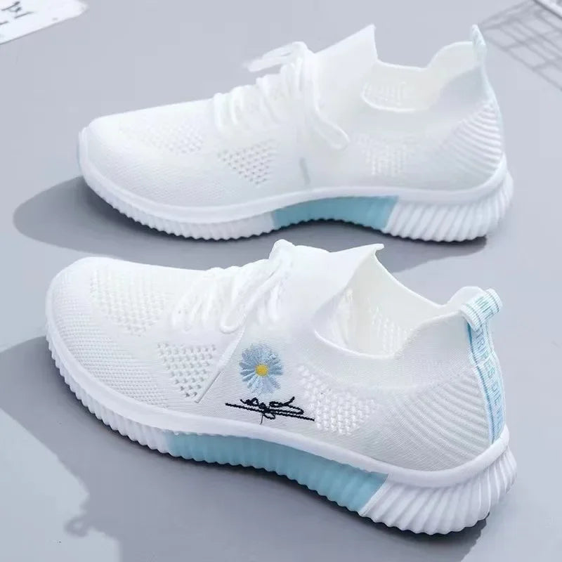Ortopediska dämpade sneakers med mesh för kvinnor