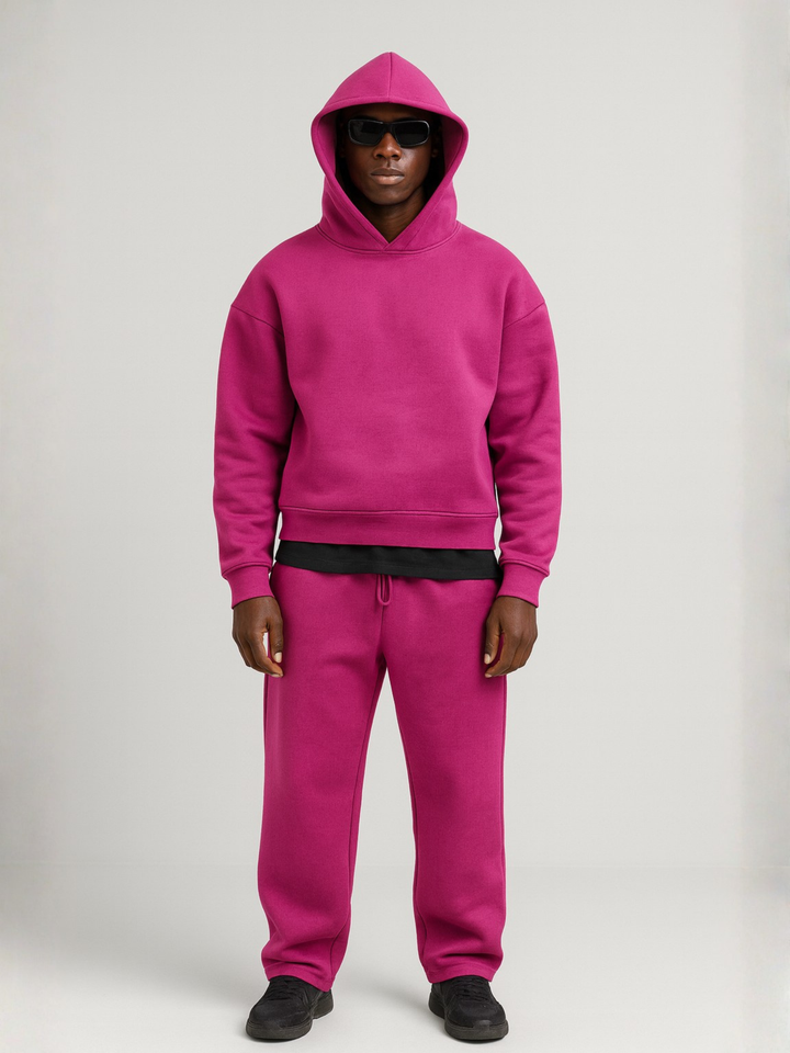 Albin | Hoodie Joggerset Herr oversized med justerbar huva