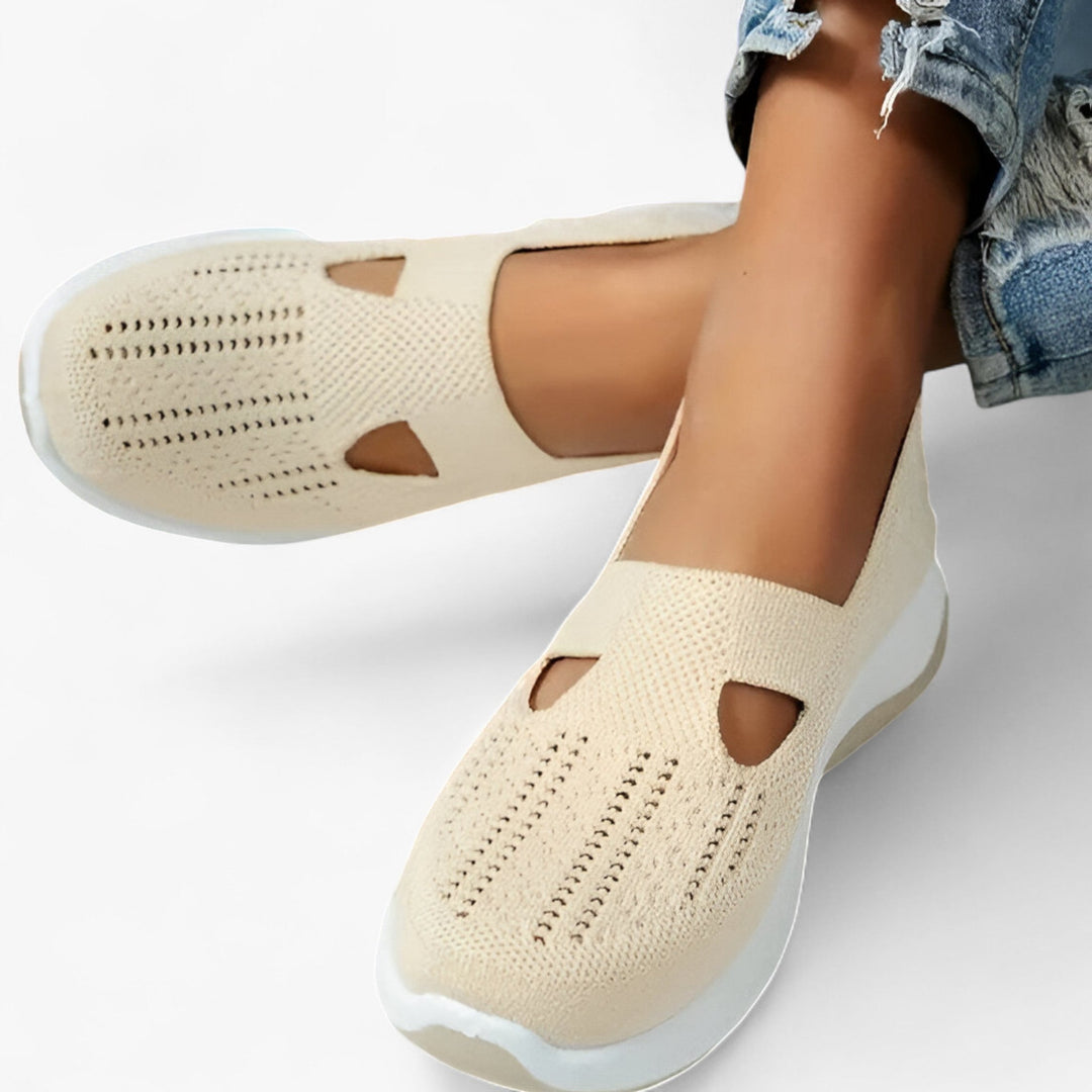 Dam slip-on andningsbara stötdämpande fritidsskor