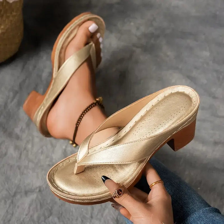 Slip-on sandaler för kvinnor