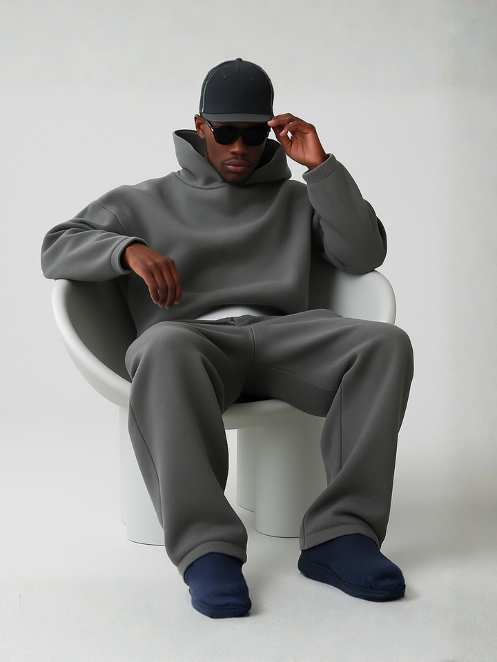 Albin | Hoodie Joggerset Herr oversized med justerbar huva