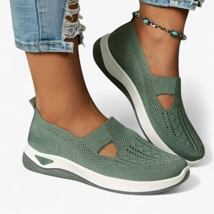 Dam slip-on andningsbara stötdämpande fritidsskor