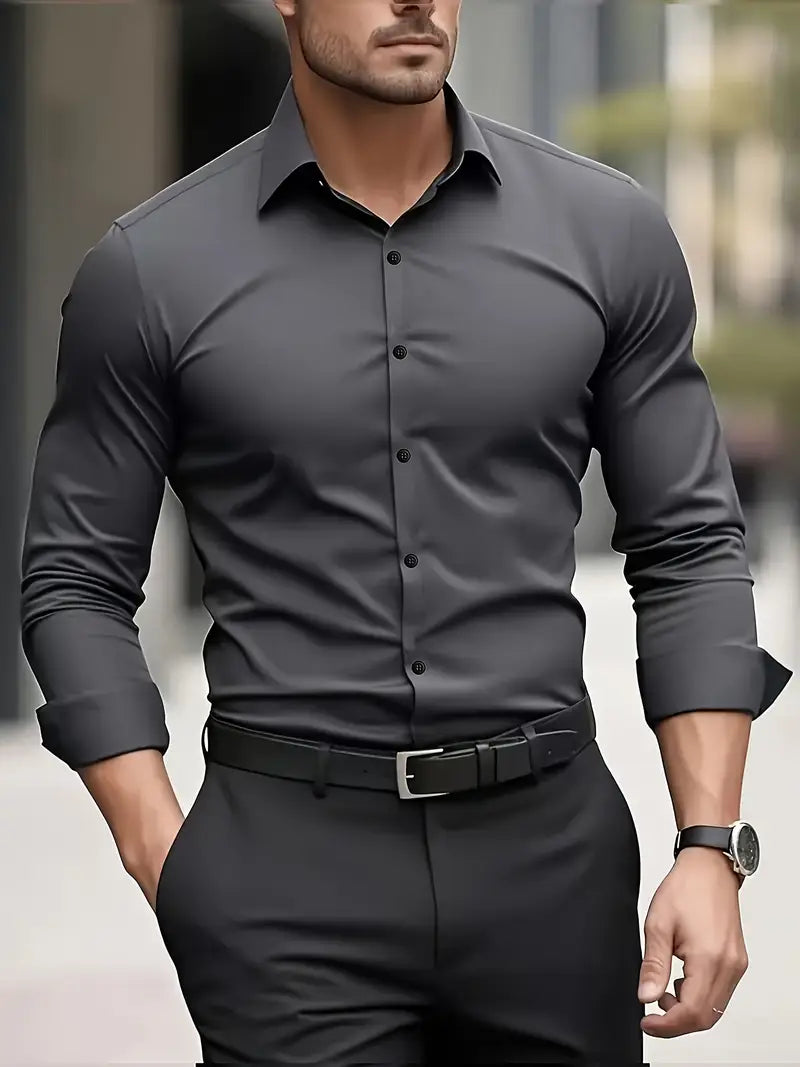 Magnus | Skjorta Herr Långärmad Slim Fit