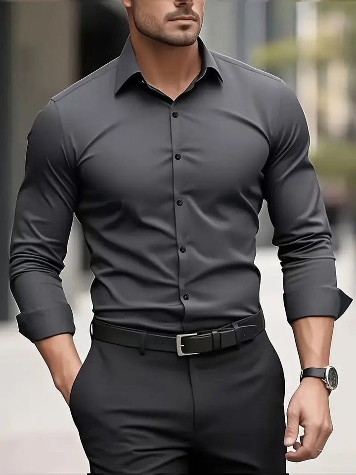 Magnus | Skjorta Herr Långärmad Slim Fit