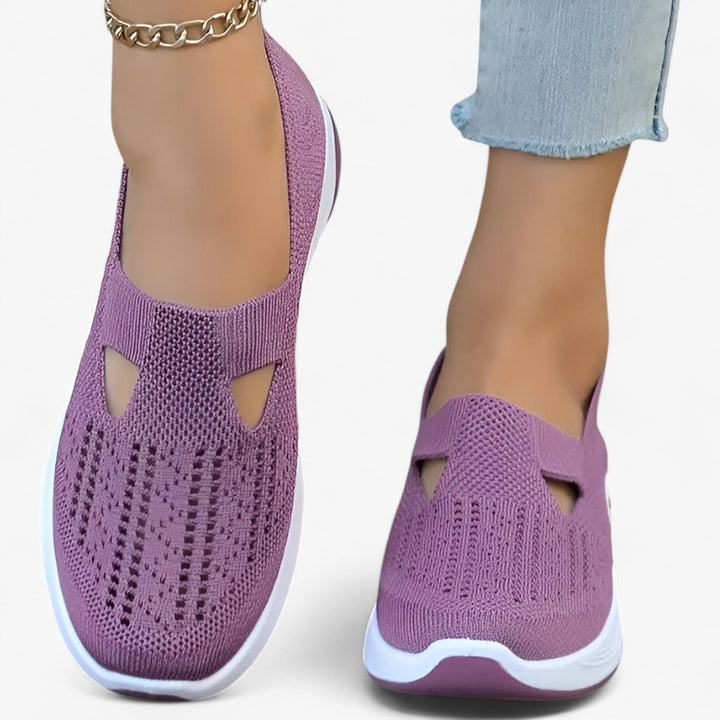 Dam slip-on andningsbara stötdämpande fritidsskor