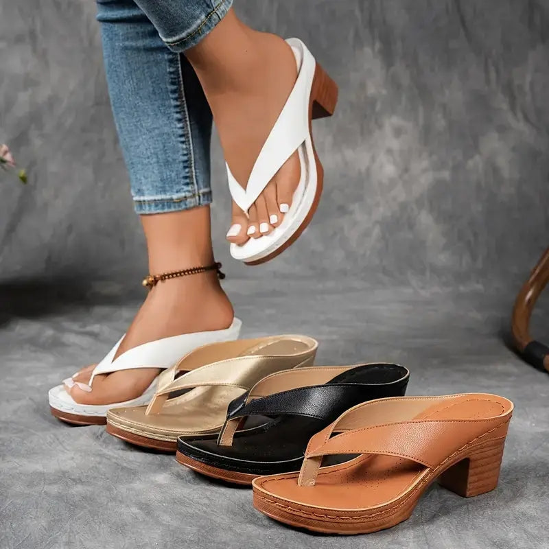 Slip-on sandaler för kvinnor