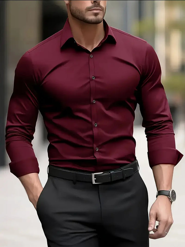 Magnus | Skjorta Herr Långärmad Slim Fit