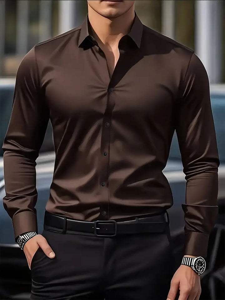 Magnus | Skjorta Herr Långärmad Slim Fit