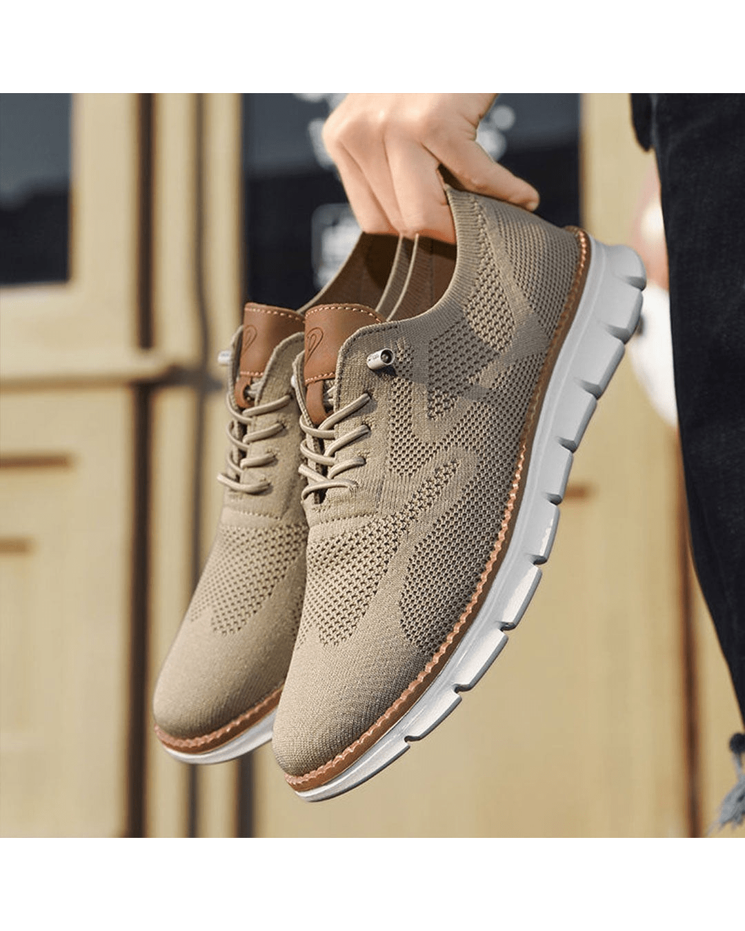 Lars | Sneakers Herr med mesh och modern design