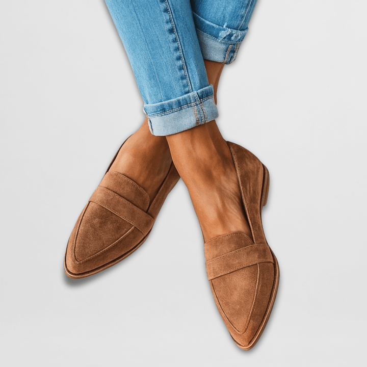 Elin | Loafers Dam spetsiga i mockastil