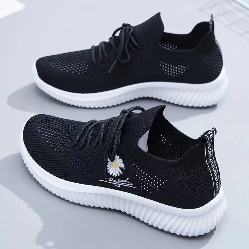 Ortopediska dämpade sneakers med mesh för kvinnor