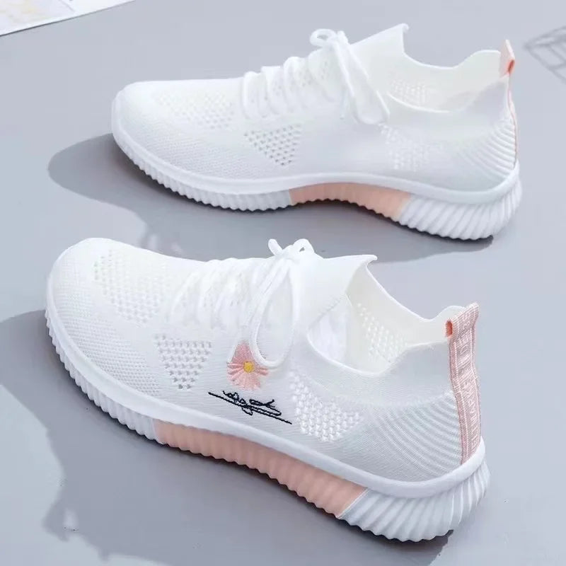 Ortopediska dämpade sneakers med mesh för kvinnor