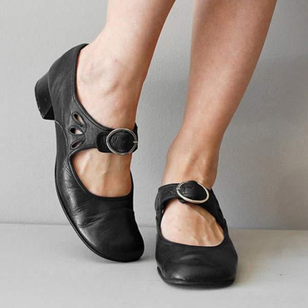 Damsandaler i läder elegant sommar casual