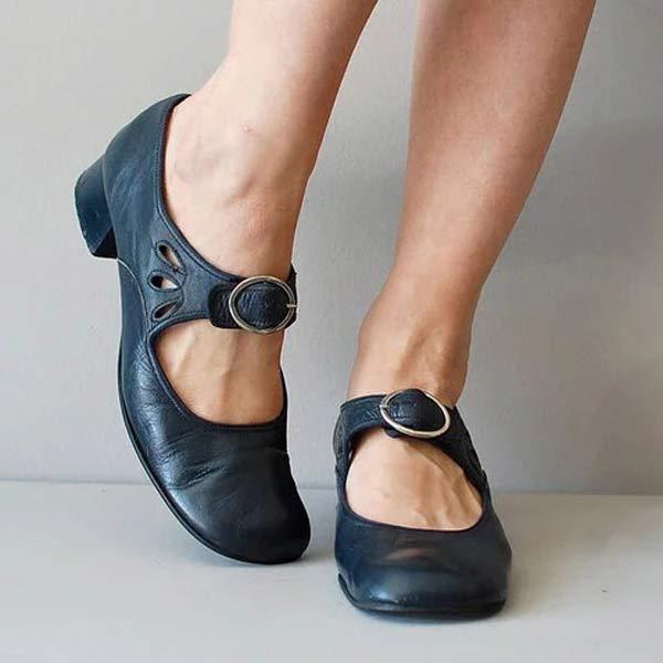 Damsandaler i läder elegant sommar casual