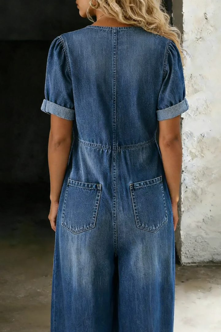 Jumpsuit med v-ringad dam