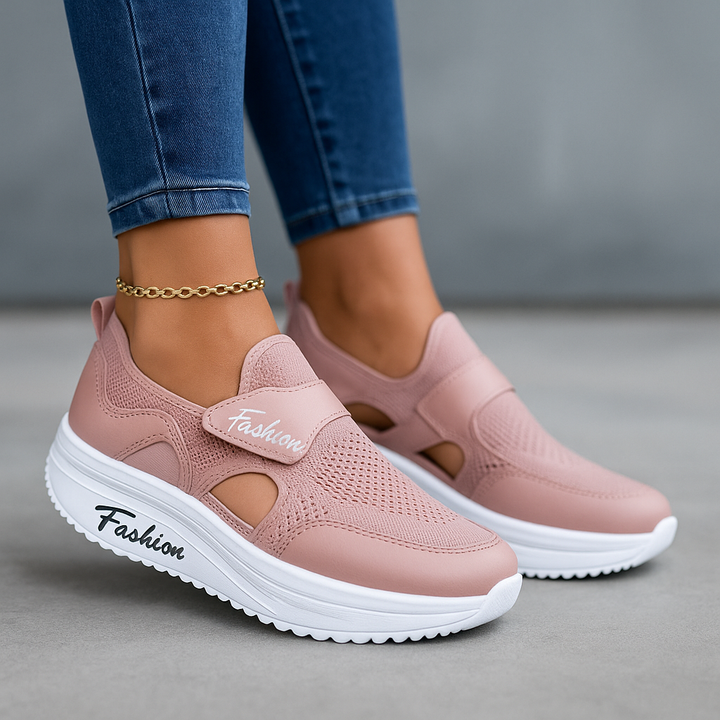 Ortopediska andningsbara, dämpade sneakers för kvinnor