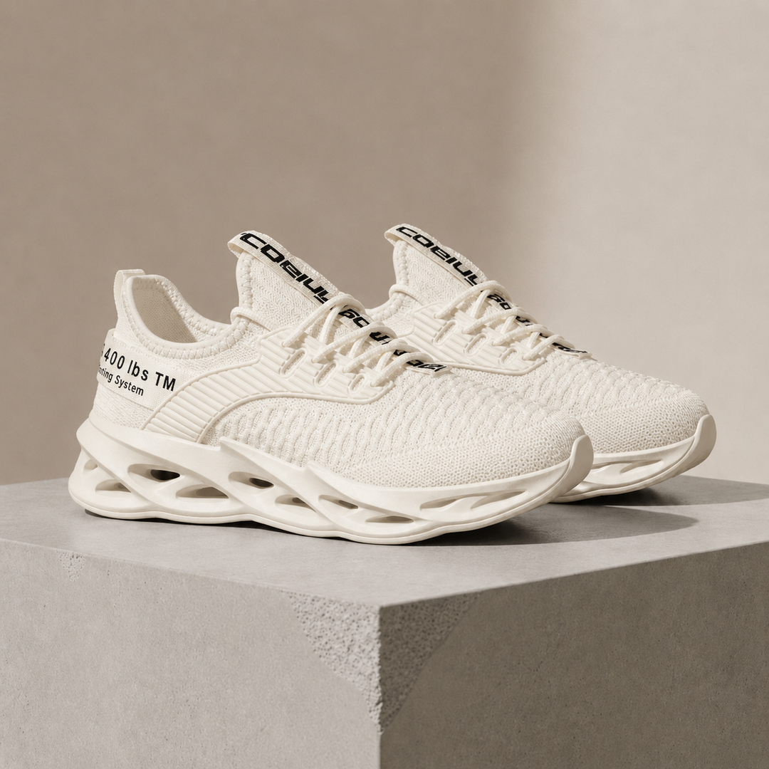Gustav | Sneakers Herr med stickad ovandel och flexibel sula