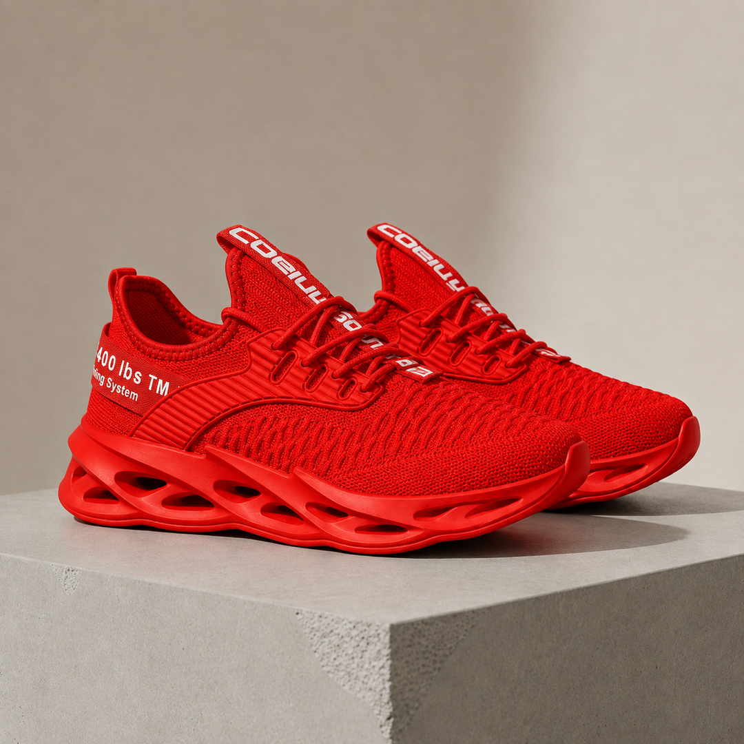 Gustav | Sneakers Herr med stickad ovandel och flexibel sula