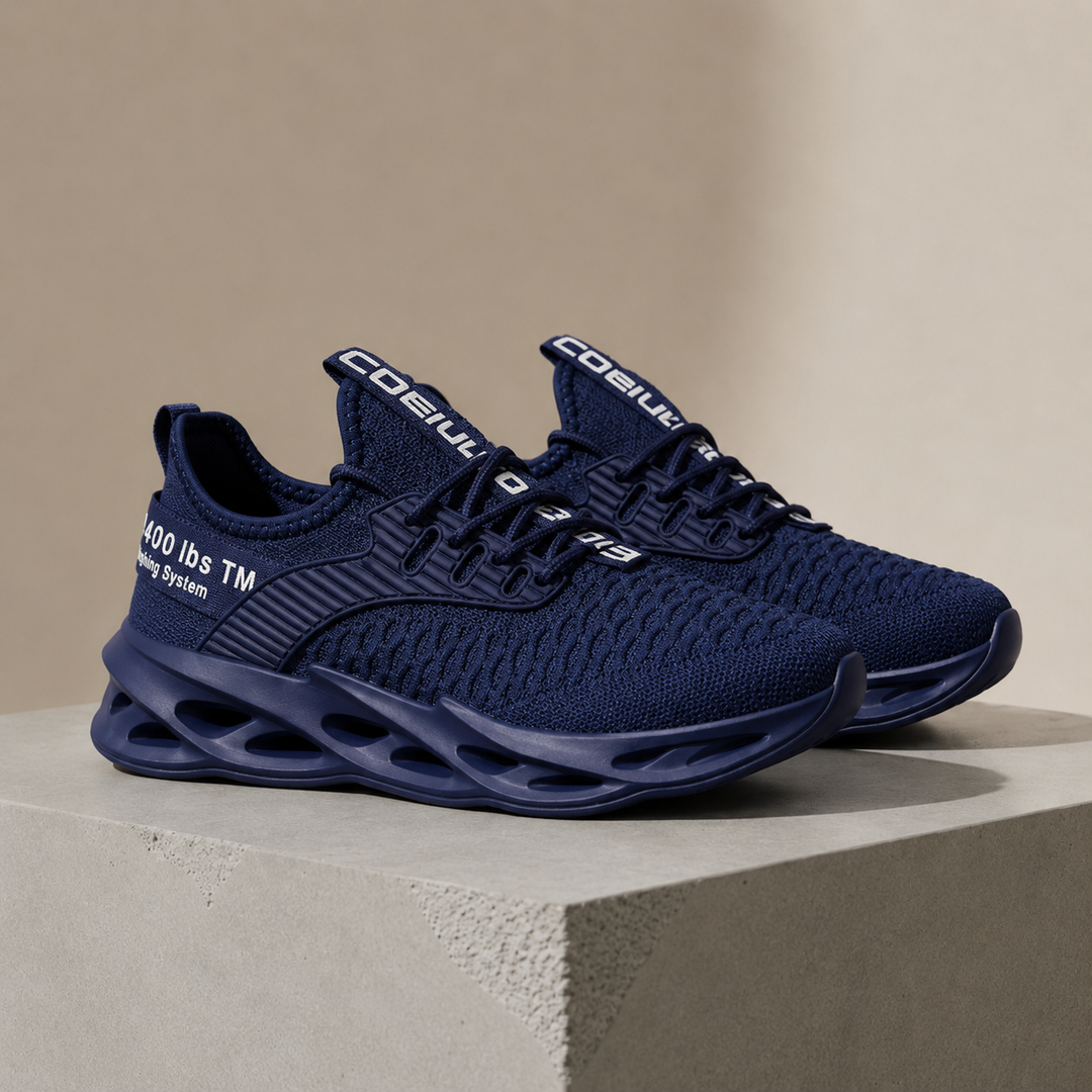 Gustav | Sneakers Herr med stickad ovandel och flexibel sula
