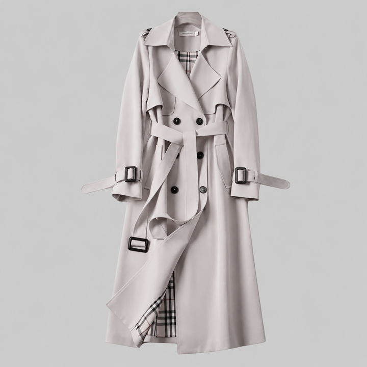 Klassisk trenchcoat med skärp för kvinnor