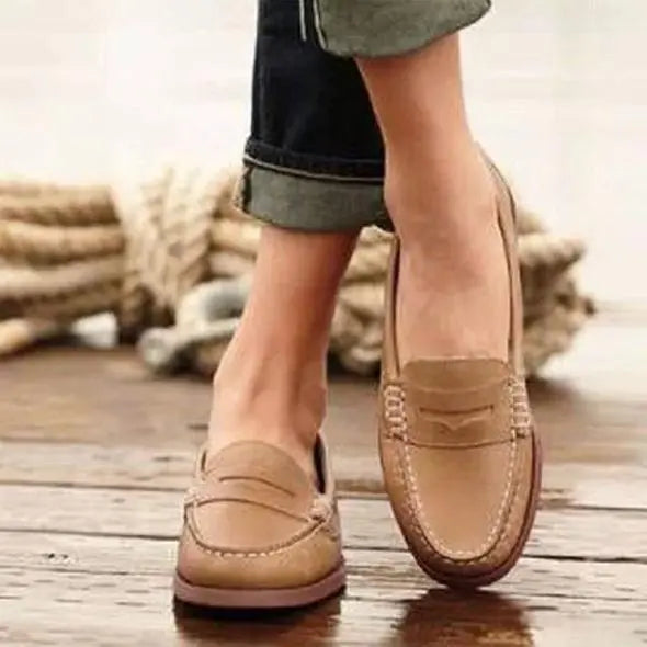 Penny loafer mockasiner för dam