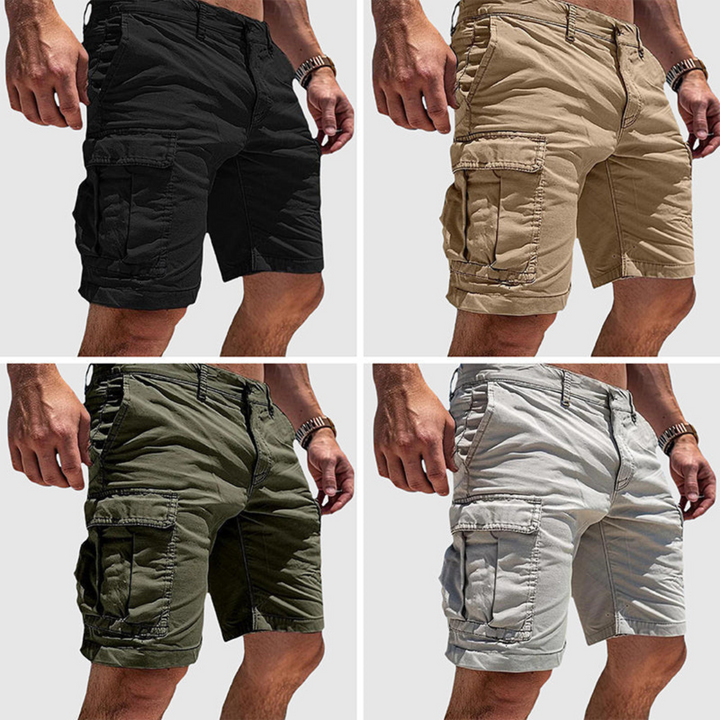 Herr cargoshorts med fickor