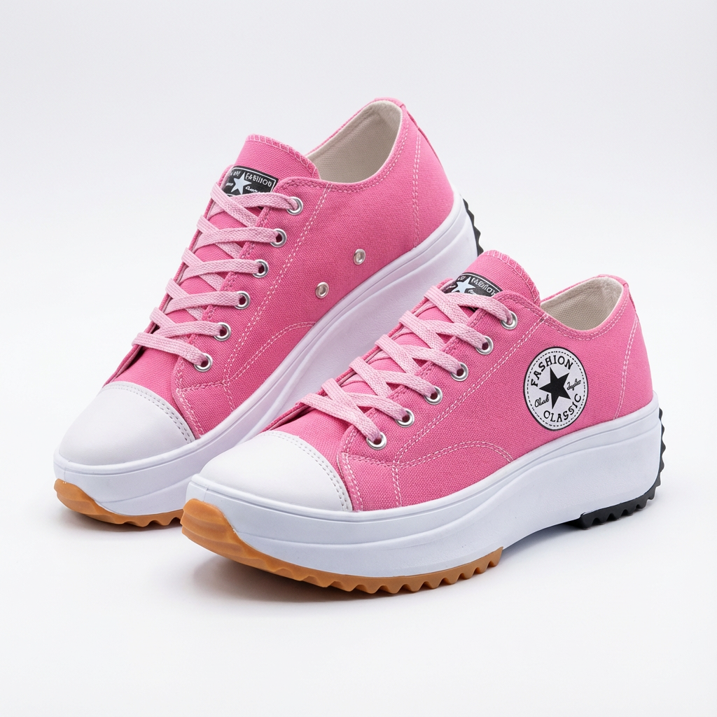 Platåsneakers med snörning för kvinnor