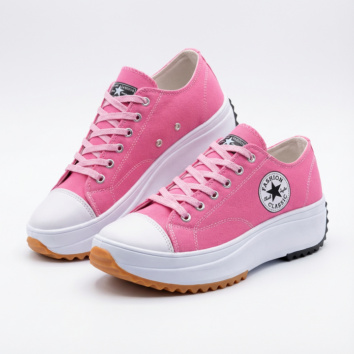 Platåsneakers med snörning för kvinnor