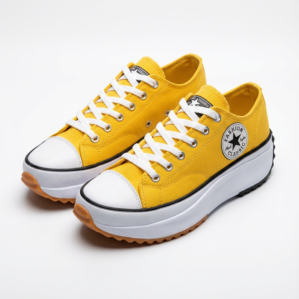 Platåsneakers med snörning för kvinnor