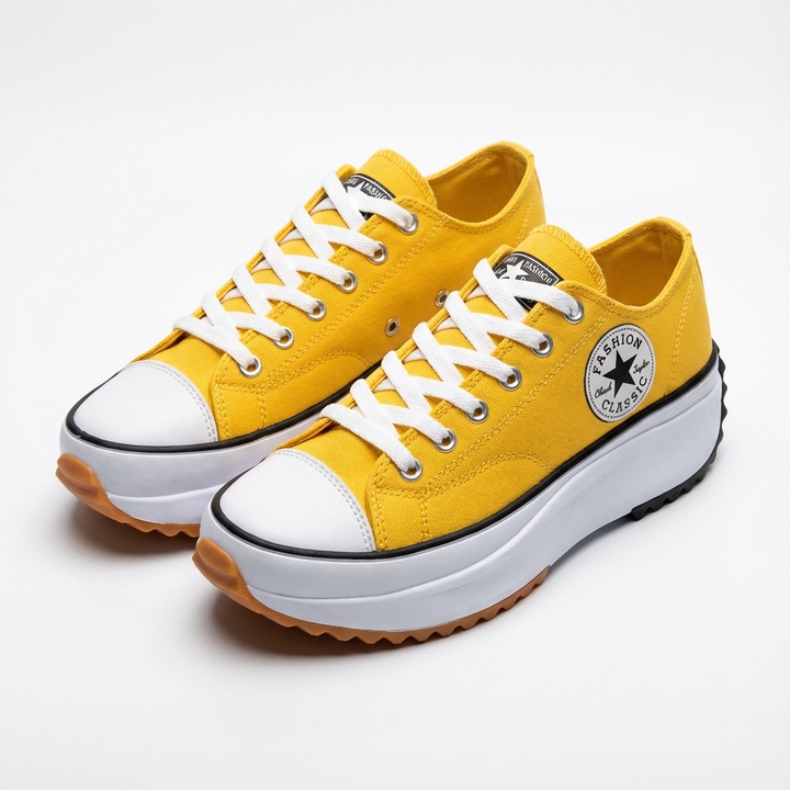 Platåsneakers med snörning för kvinnor