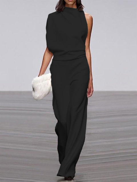 Jumpsuit med vida ben för kvinnor
