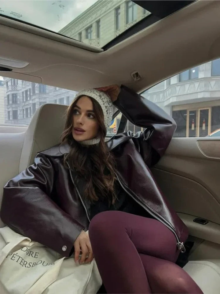 Maja | Kavaj Dam oversized med midjeband och markerade axlar
