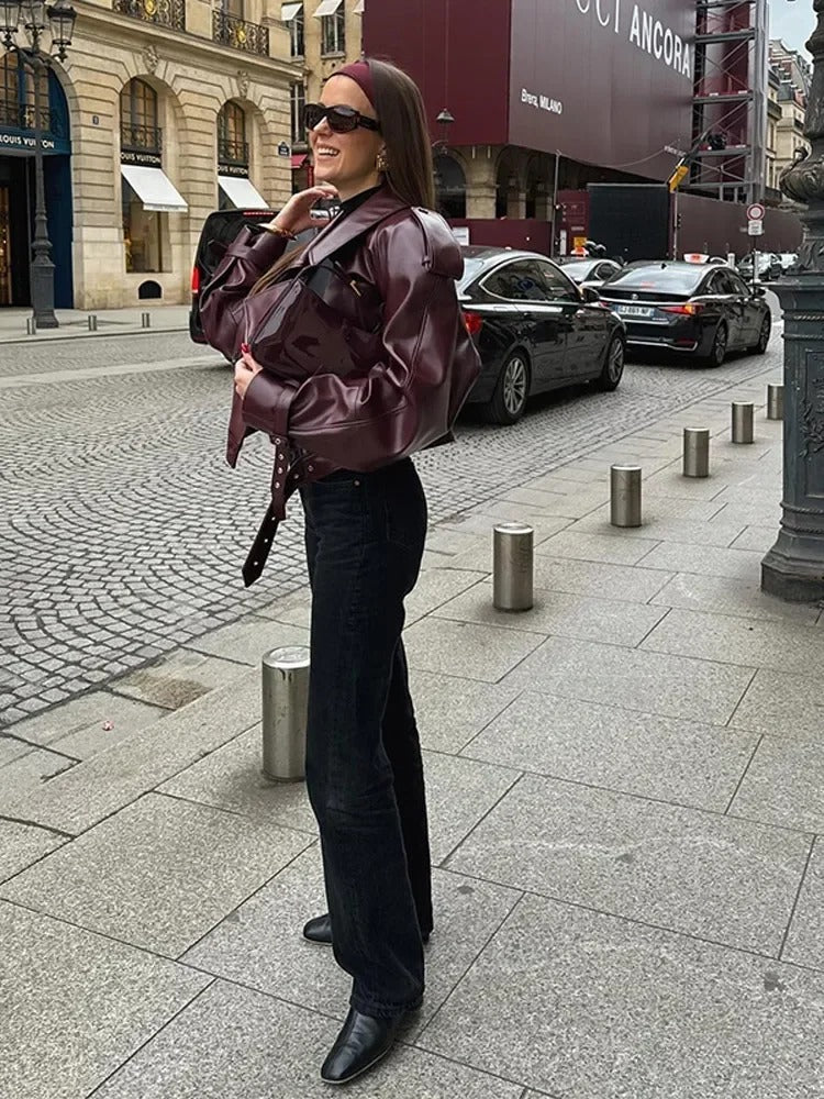 Maja | Kavaj Dam oversized med midjeband och markerade axlar