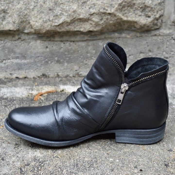 Gunilla | Boots Dam Läder Dämpade Bred Passform
