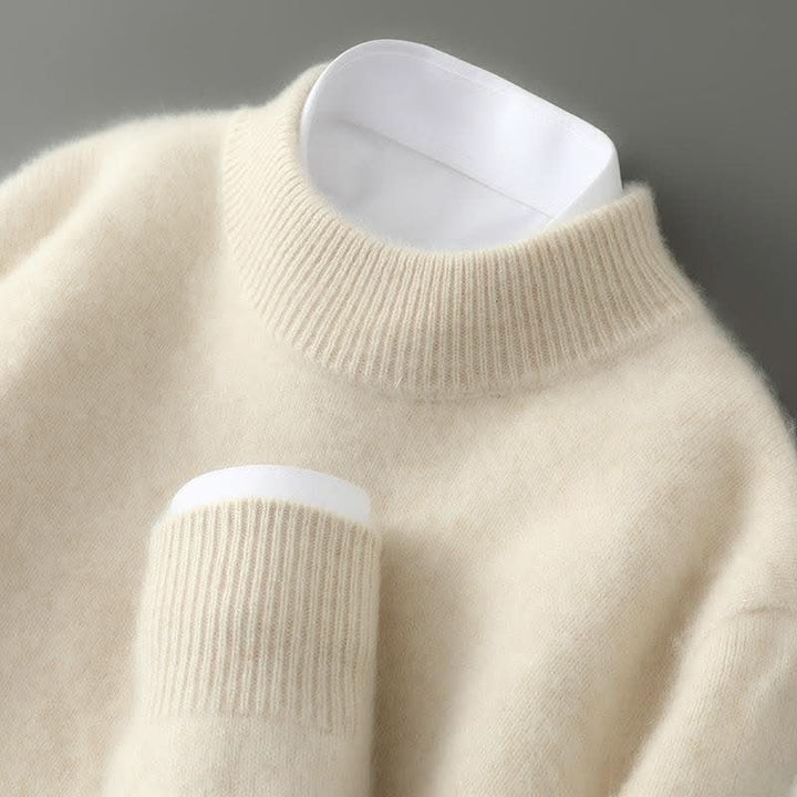 Agnes | Stickad tröja dam och herr med mockneck
