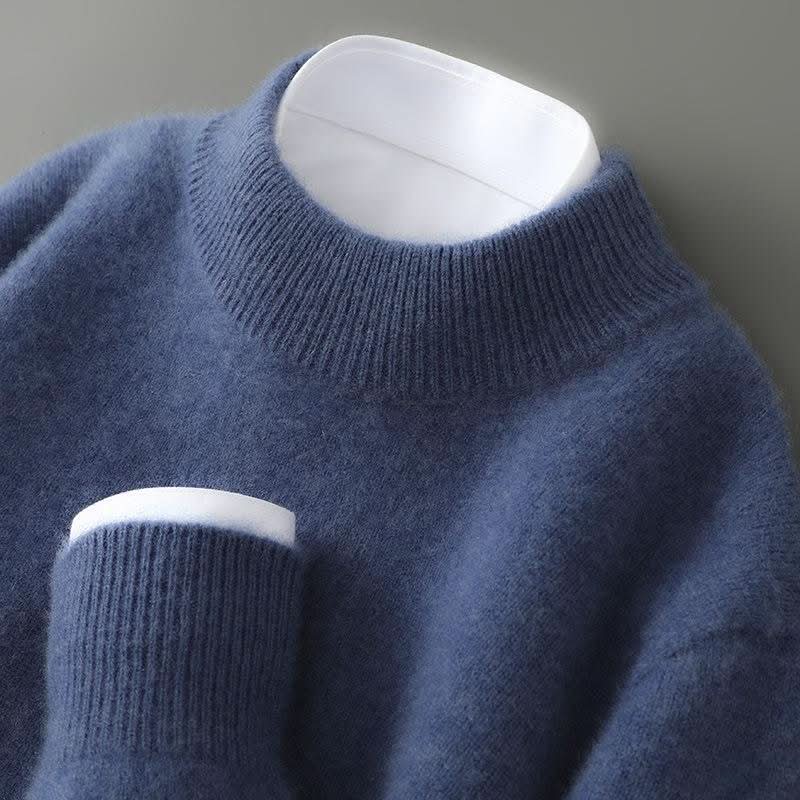 Agnes | Stickad tröja dam och herr med mockneck