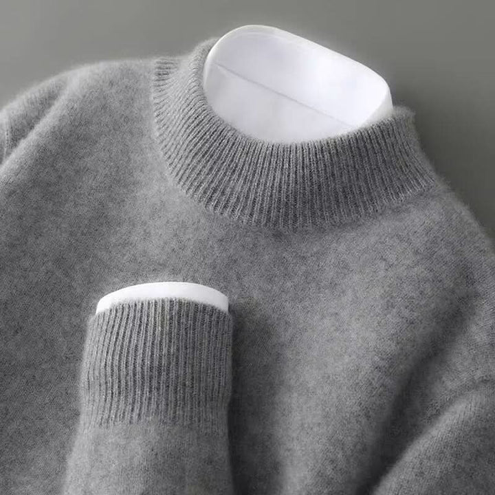 Agnes | Stickad tröja dam och herr med mockneck