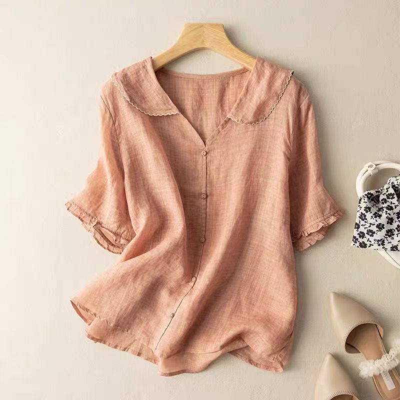 Damblus med vintageknappar