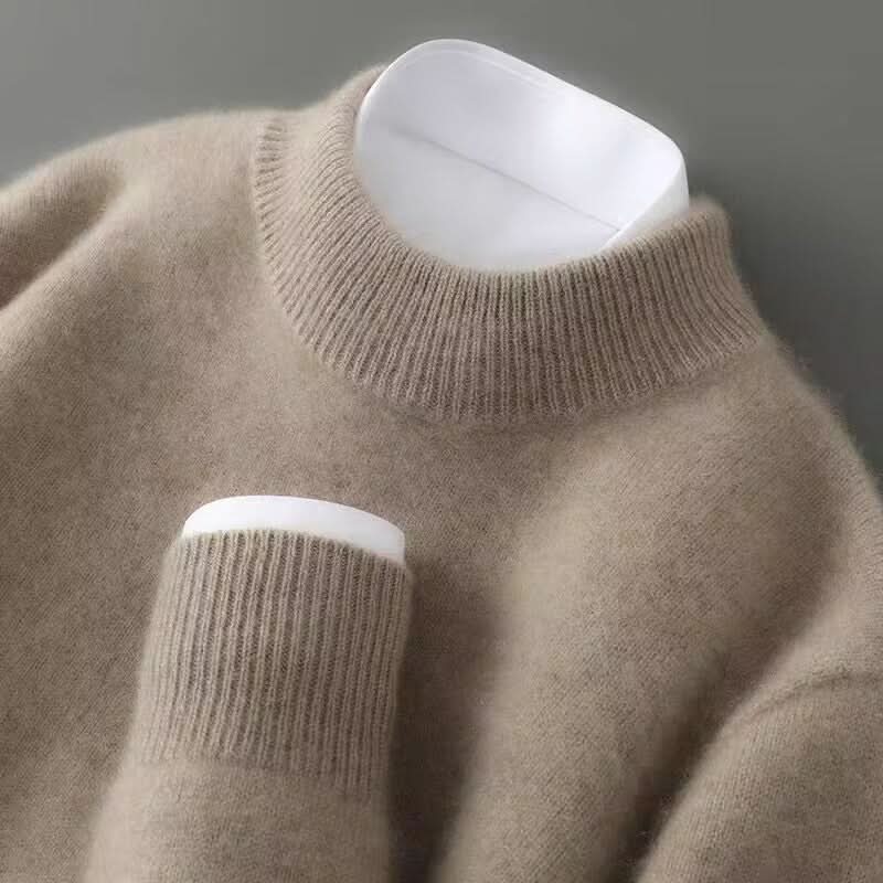 Agnes | Stickad tröja dam och herr med mockneck