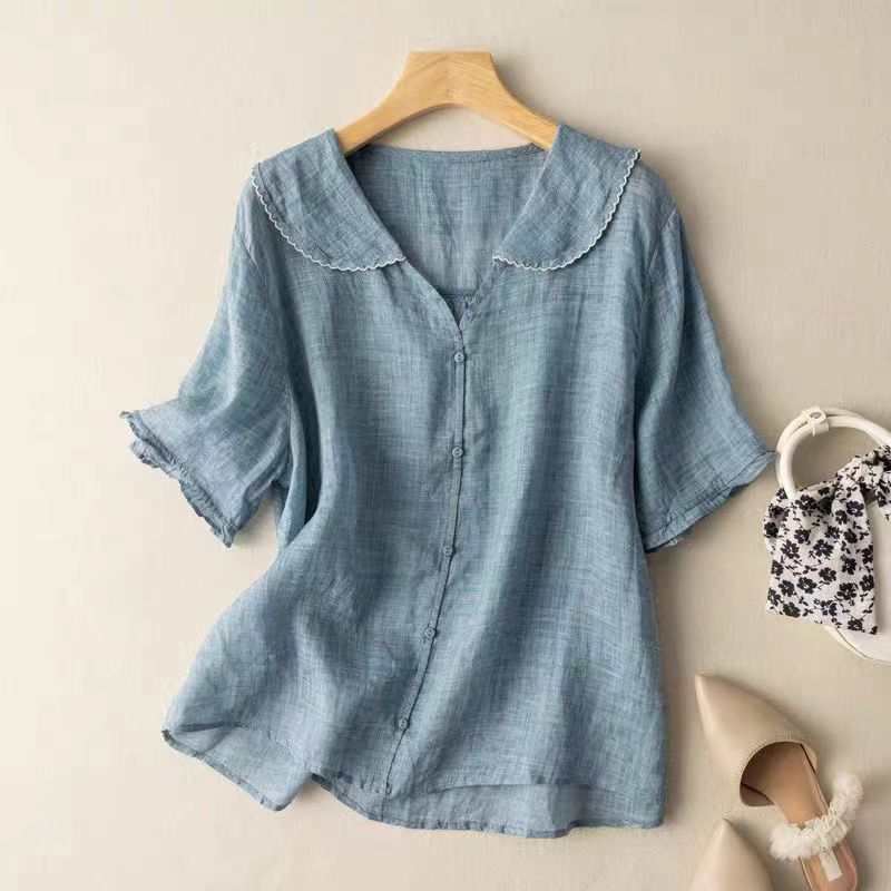 Damblus med vintageknappar